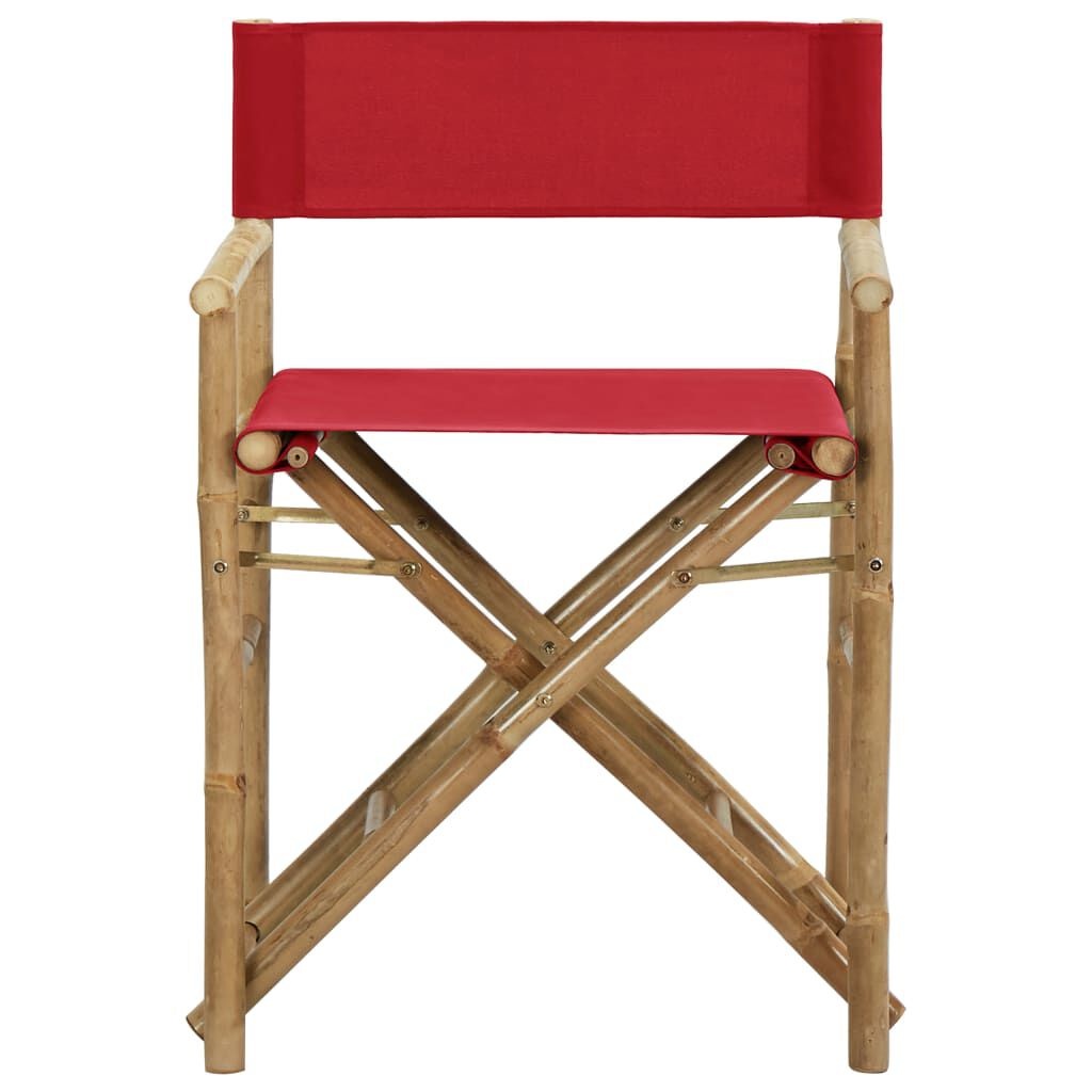 vidaXL Bamboe Regisseursstoelen (2 st.) - Rood, 64% Korting!
