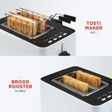 Bourgini Tosti Toaster & Broodrooster (Wit) - 57% Korting!