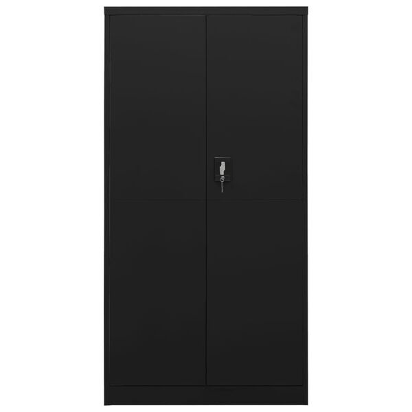 vidaXL Lockerkast 90x40x180 cm Staal Zwart - 60% Korting!