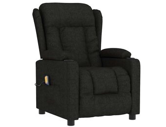 vidaXL Massagestoel stof zwart - 35% korting