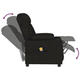 vidaXL Massagestoel stof zwart - 35% korting