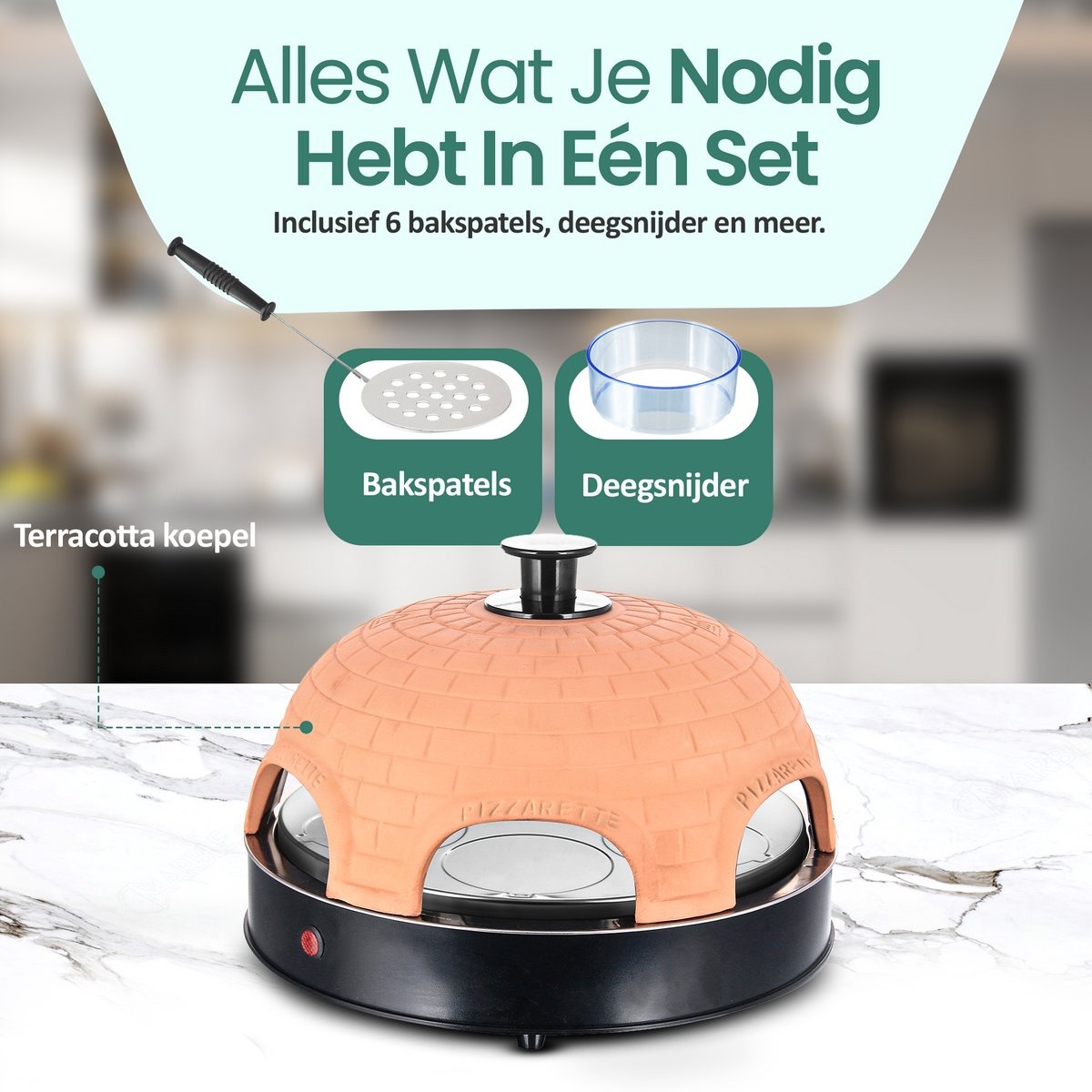 Emerio Pizzarette 6 Persoons Pizza Oven - 40% Korting