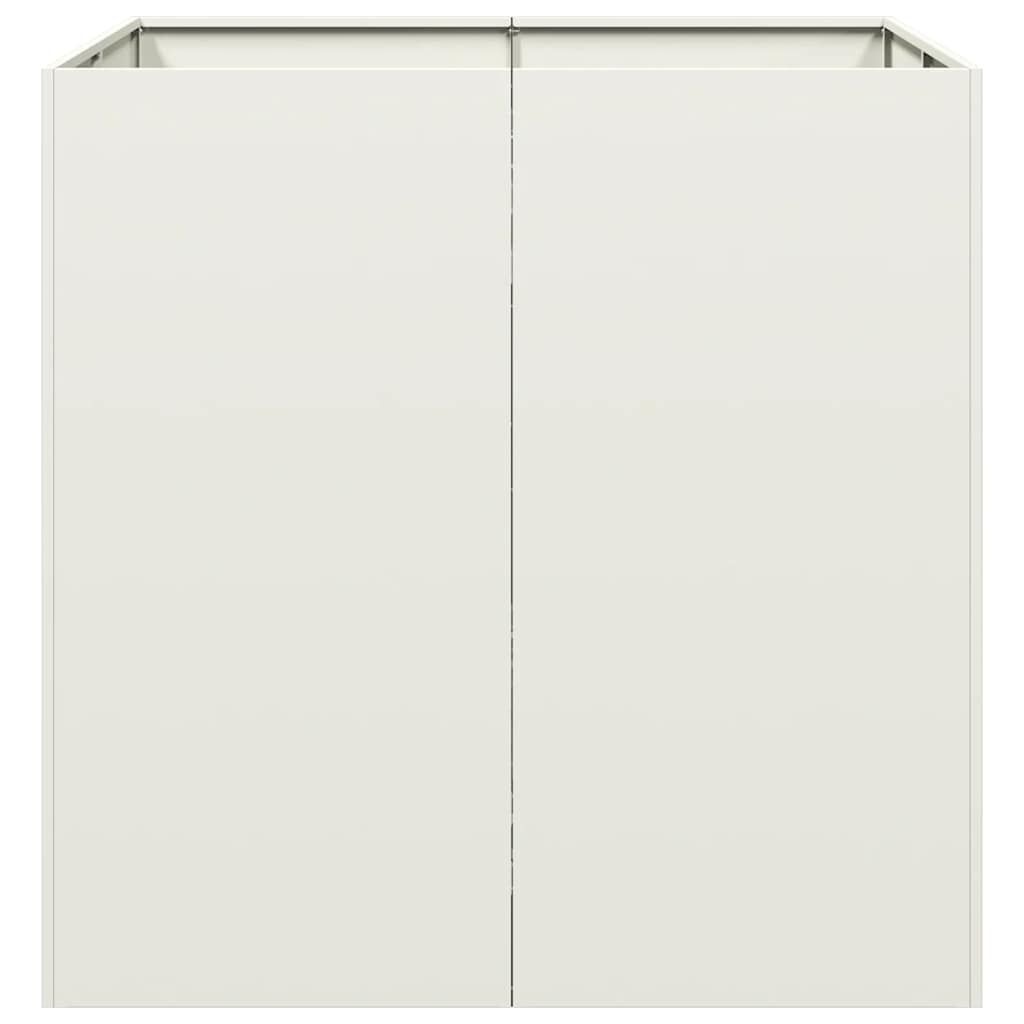 VidaXL Plantenbak Staal Wit 80x80x80 cm - Ongebruikt - 62% Korting