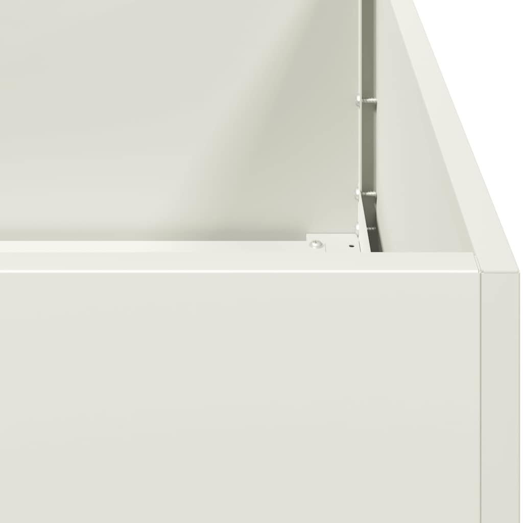 VidaXL Plantenbak Staal Wit 80x80x80 cm - Ongebruikt - 62% Korting