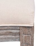 vidaXL Eetkamerstoelen 2 st. stof crèmekleurig - 42% Korting!