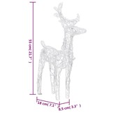 vidaXL Rendieren 2 st. 80 LED's Warmwit - 47% Korting!