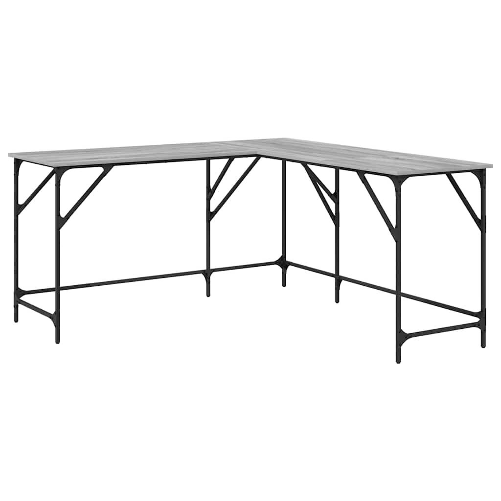 vidaXL Bureau L-vormig (149x149x75 cm) grijs sonoma eiken - 54% Korting!