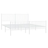vidaXL Bedframe Metaal Wit 180x200 cm - Nu 37% Korting!