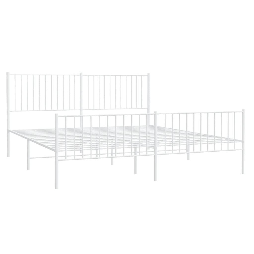 vidaXL Bedframe Metaal Wit 180x200 cm - Nu 37% Korting!