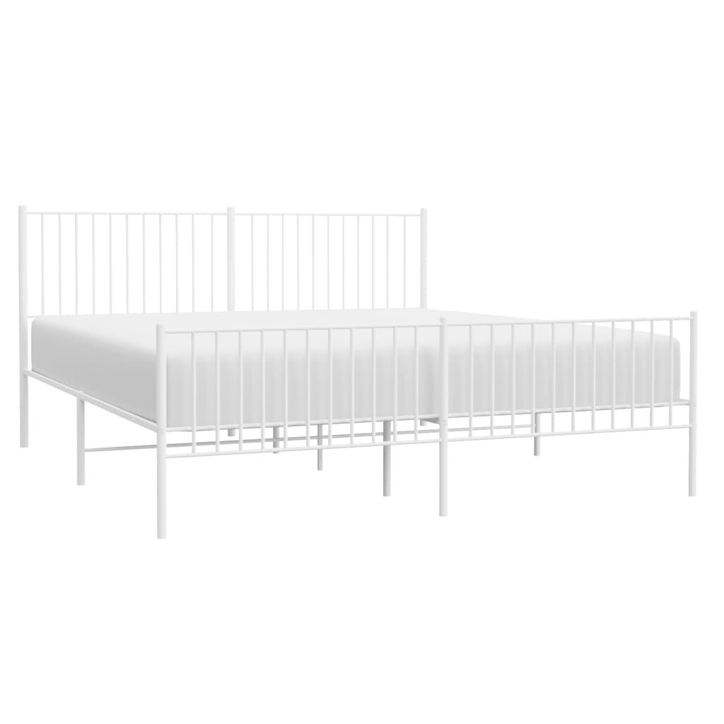 vidaXL Bedframe Metaal Wit 180x200 cm - Nu 37% Korting!