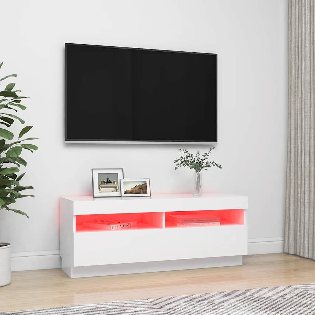 VidaXL TV-meubel Wit met LED - 100cm - 47% Korting!