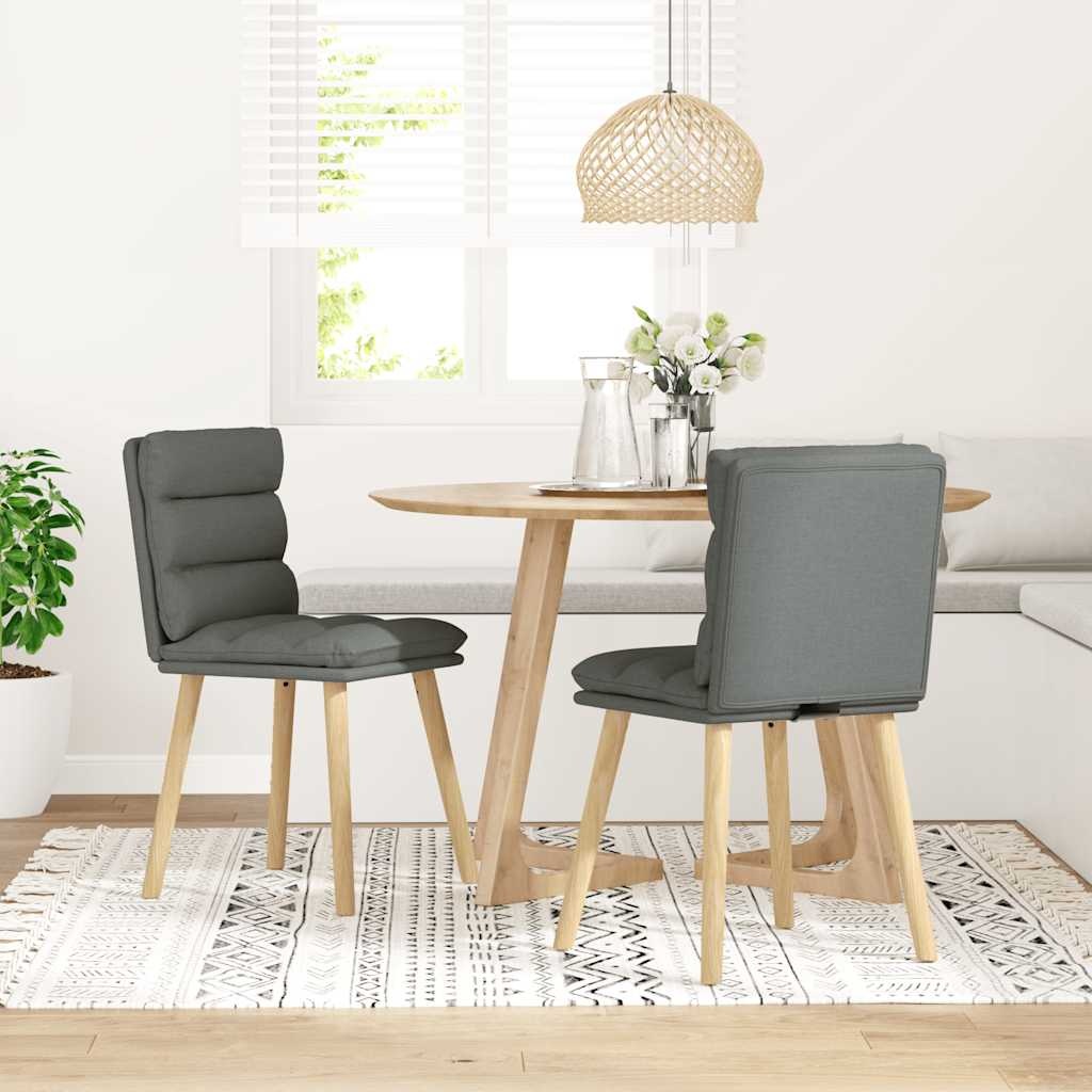 vidaXL Eetkamerstoelen 2 st. Donkergrijs - 35% Korting