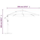 vidaXL Zweefparasol 350cm Blauw - 41% Korting!