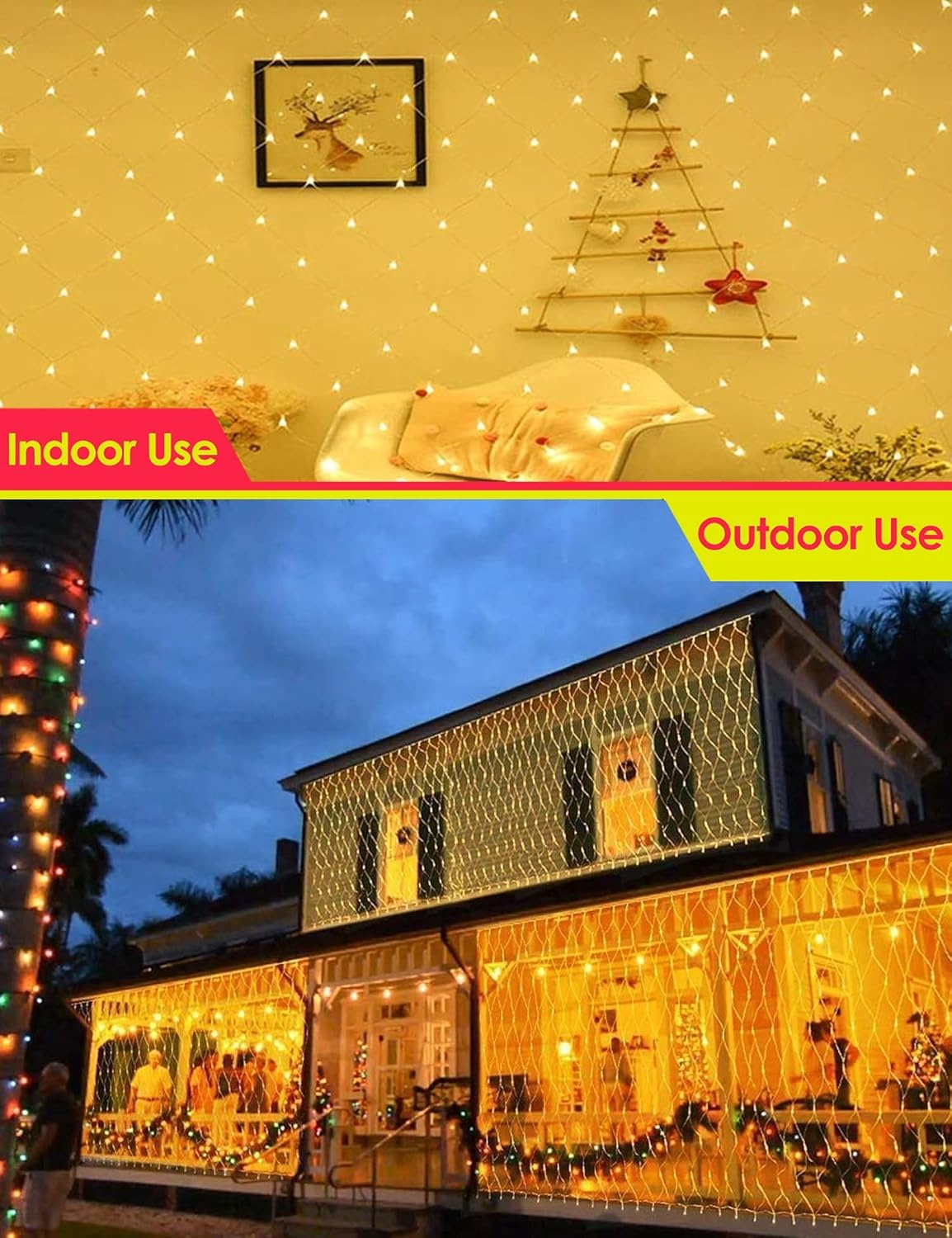 Lichtsnoer op Zonne-energie/USB - 204 LEDS, 3x2m - 30% Korting!