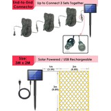 Lichtsnoer op Zonne-energie/USB - 204 LEDS, 3x2m - 30% Korting!