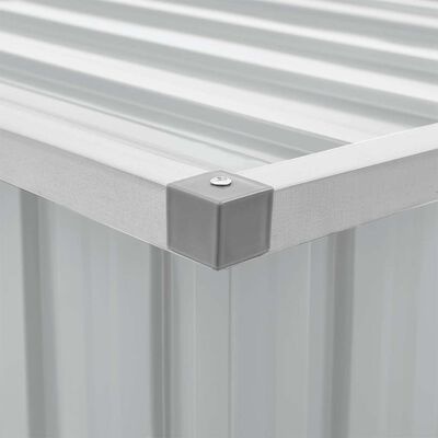 vidaXL Tuinbox 129x67x65 cm Grijs - Nu 55% Korting!