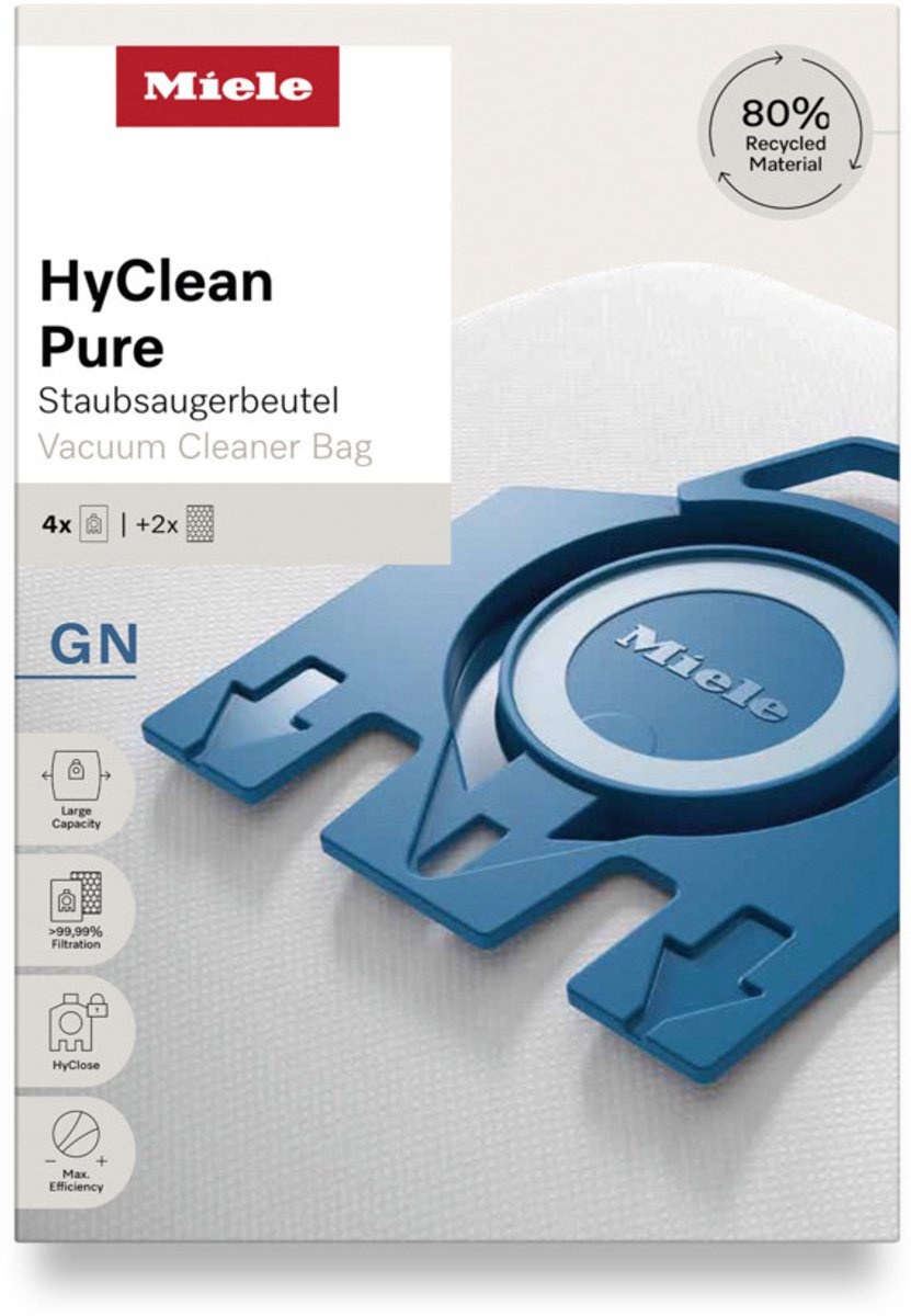 Miele HyClean Pure GN Stofzuigerzakken (4 stuks) - 57% korting!