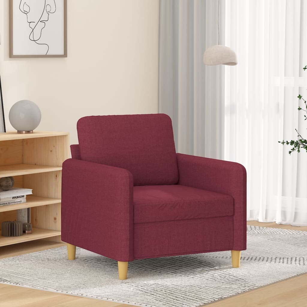 vidaXL Fauteuil 60 cm stof wijnrood - 47% Korting