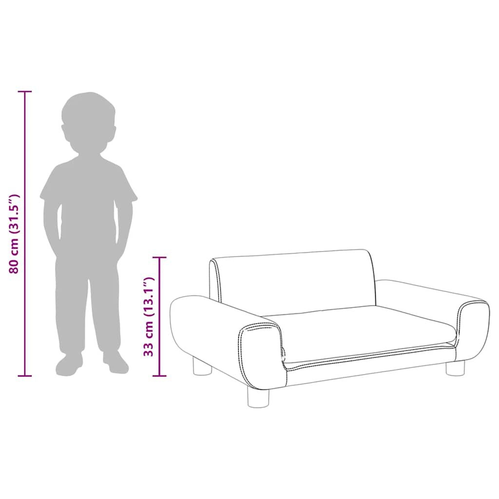 vidaXL Kinderbank Fluweel Lichtgrijs - 64% Korting!