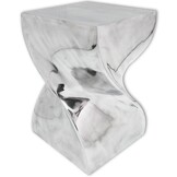 vidaXL Zilver Aluminium Kruk/Bijzettafel - 41% Korting!