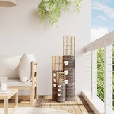 vidaXL Kaarsenhouders 3-delig Wicker Grijs - Nu 65% Korting!