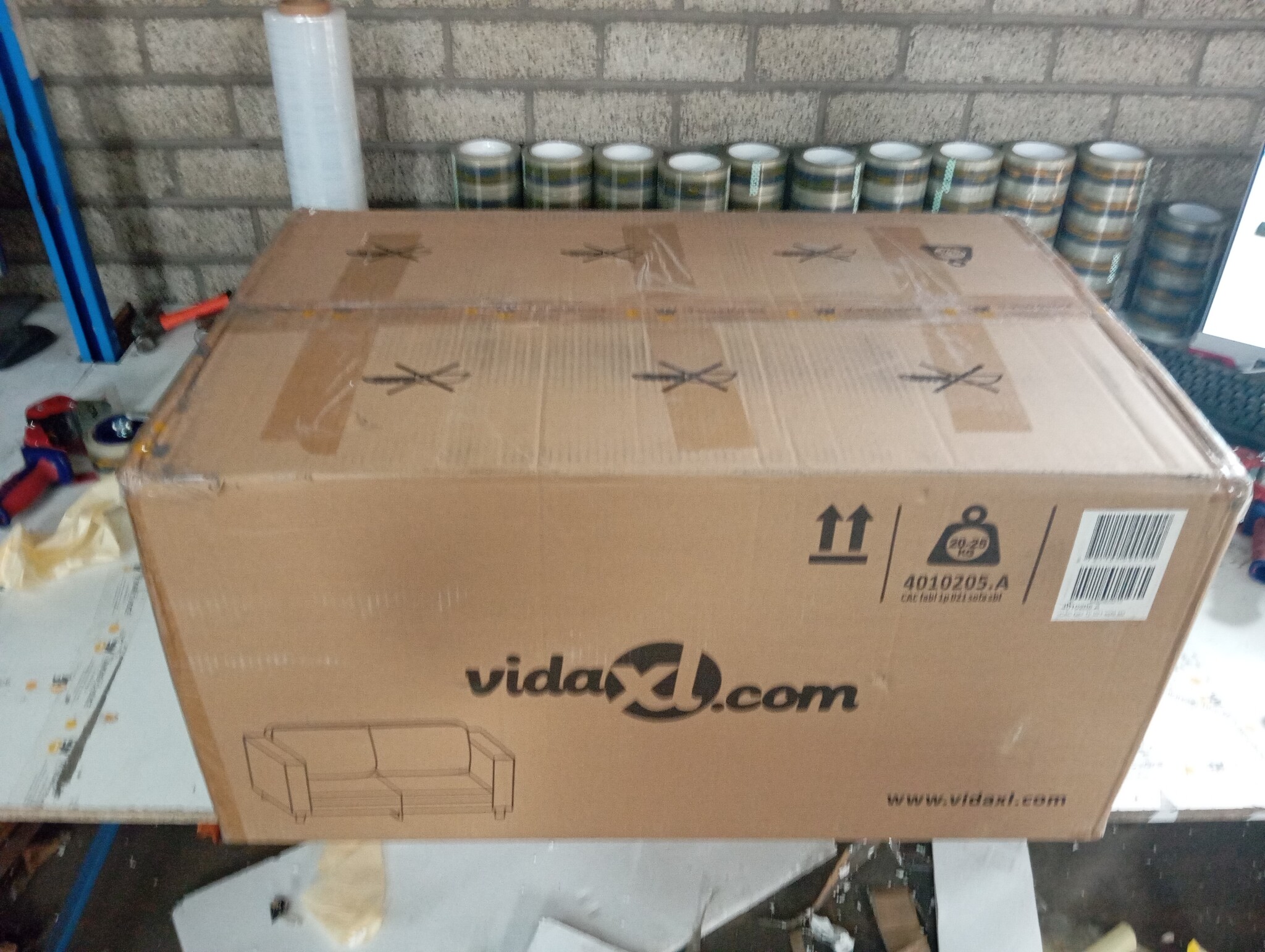 vidaXL Tweezitsbank 120cm Zwart - Nu met 27% Korting!