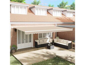 VidaXL Vervangingsdoek Zonnescherm Beige 600x300cm - 47% Korting!