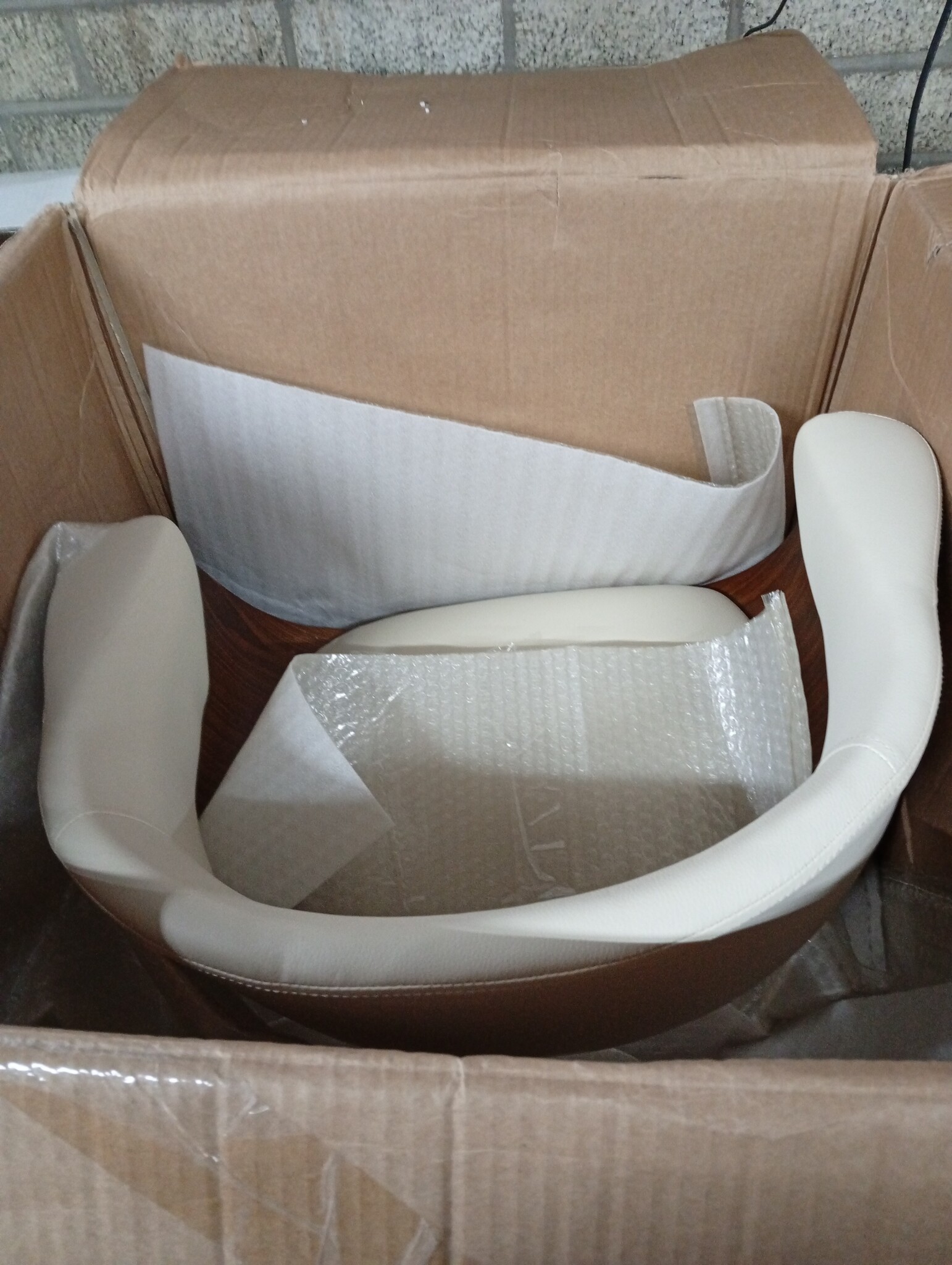 vidaXL Eetkamerstoel Gebogen Hout/Kunstleer Crème - 68% Korting!