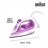 Braun TexStyle 3 SI3030PU Stoomstrijkijzer - 45% Korting - Paars