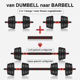 Verstelbare Dumbbellset 30kg - Halterset met Korting!