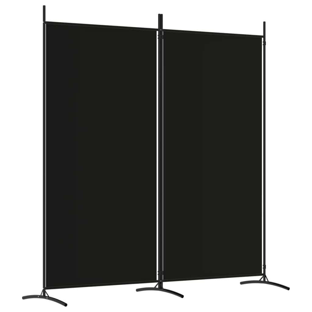 vidaXL Kamerscherm 2 panelen - 175x180 cm - Zwart | 35% Korting