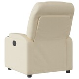 vidaXL Fauteuil verstelbaar stof crèmekleurig - 35% korting!