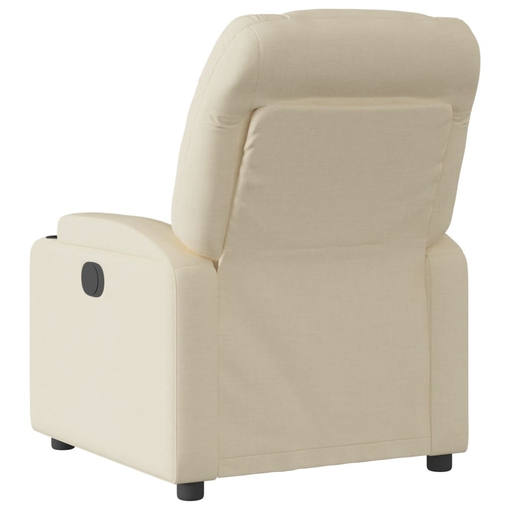 vidaXL Fauteuil verstelbaar stof crèmekleurig - 35% korting!