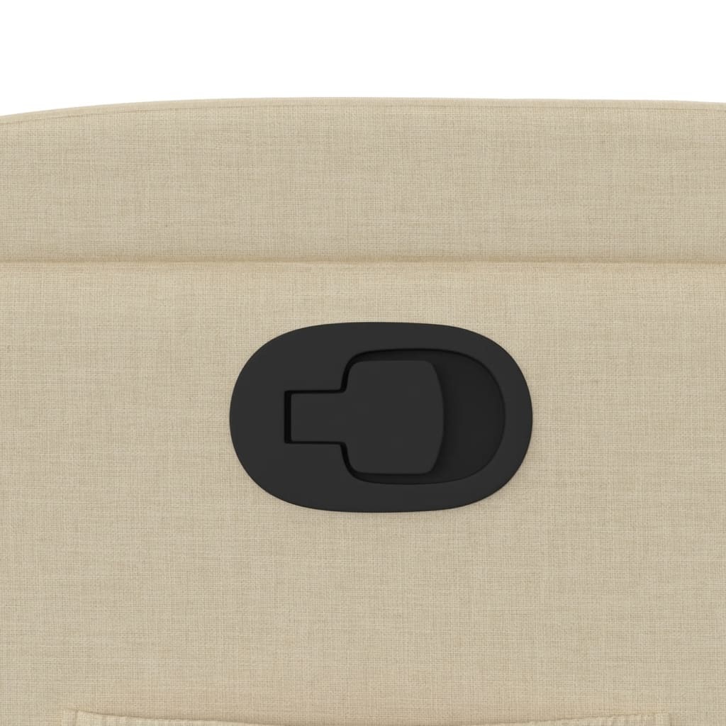 vidaXL Fauteuil verstelbaar stof crèmekleurig - 35% korting!