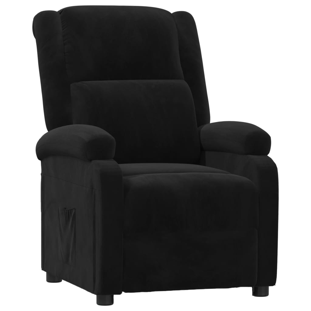 vidaXL Fauteuil Verstelbaar Fluweel Zwart - 55% Korting!