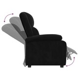vidaXL Fauteuil Verstelbaar Fluweel Zwart - 55% Korting!