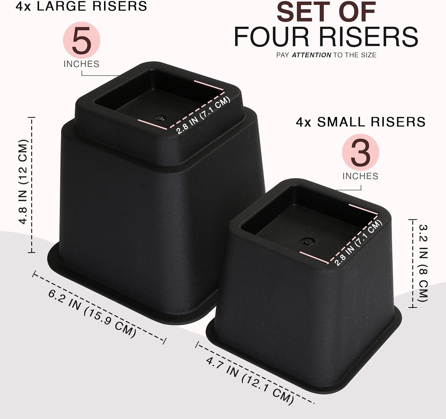 Utopia Bedding Meubelverhogers (8-delig) - 35% korting!