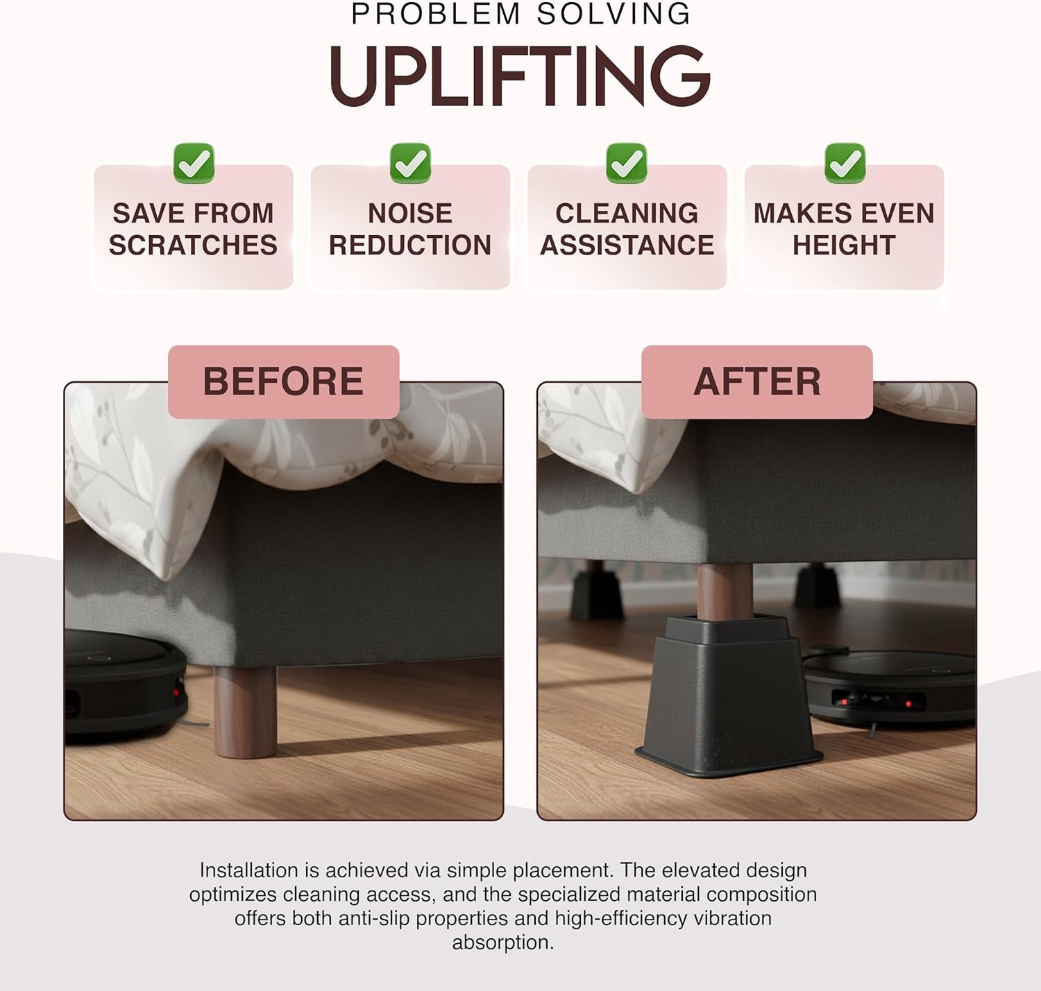 Utopia Bedding Meubelverhogers (8-delig) - 35% korting!