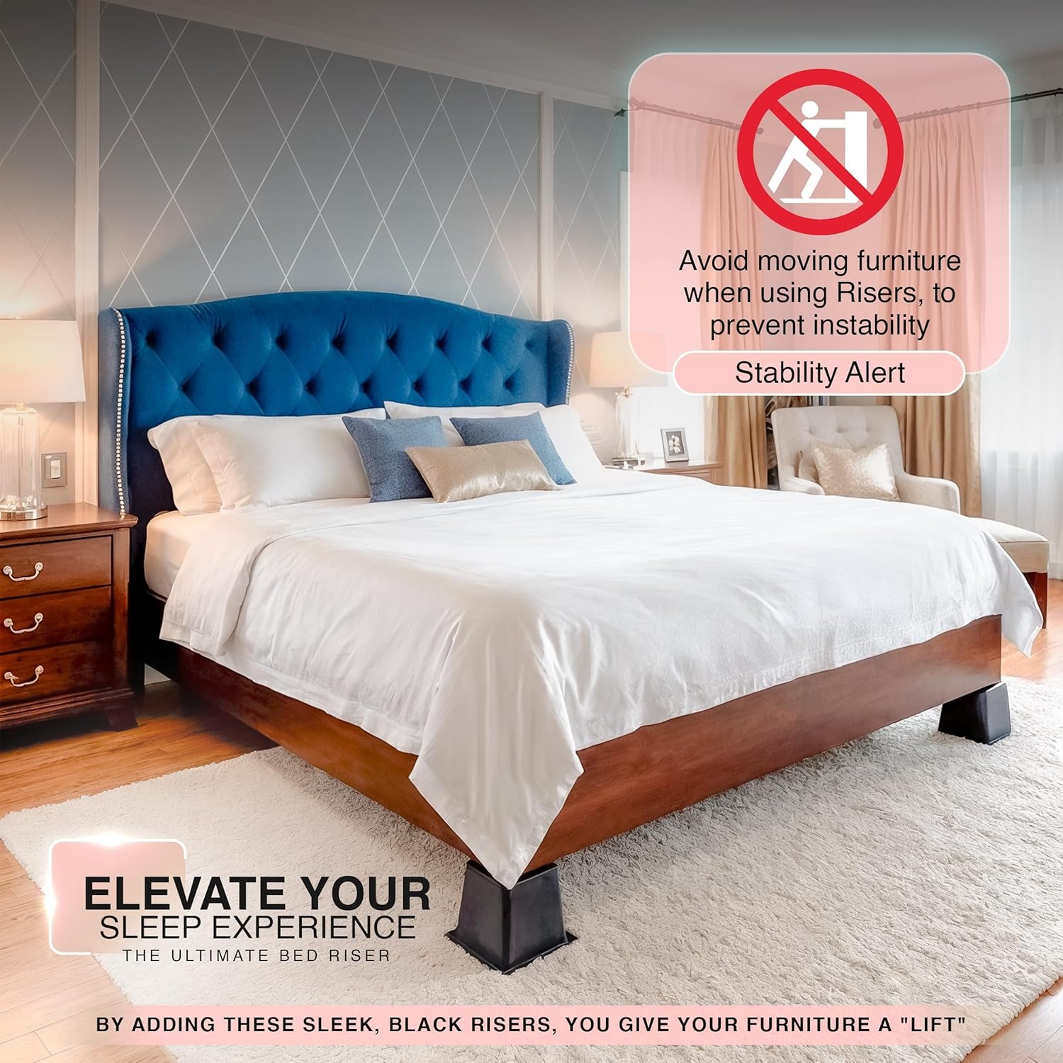 Utopia Bedding Meubelverhogers (8-delig) - 35% korting!