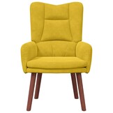 VidaXL Ontspanningsstoel Geel - 35% Korting! Moderne Fluwelen Fauteuil