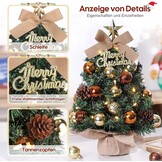 Mini Kerstboom met Verlichting - 40cm Bruin/Goud | 35% Korting!