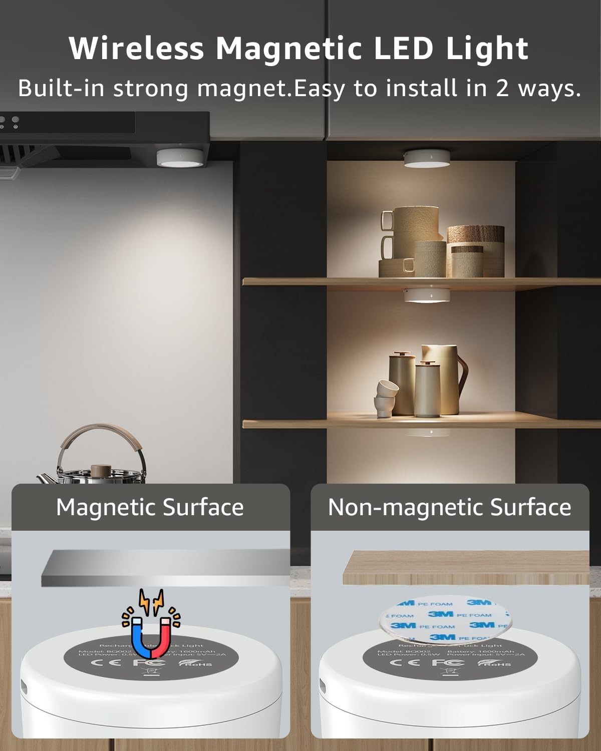 Dimbare LED Spot (30% Korting) - Oplaadbaar & Draadloos