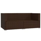 VidaXL Tweezitsbank, Poly Rattan Bruin - 35% Korting!