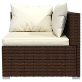VidaXL Tweezitsbank, Poly Rattan Bruin - 35% Korting!