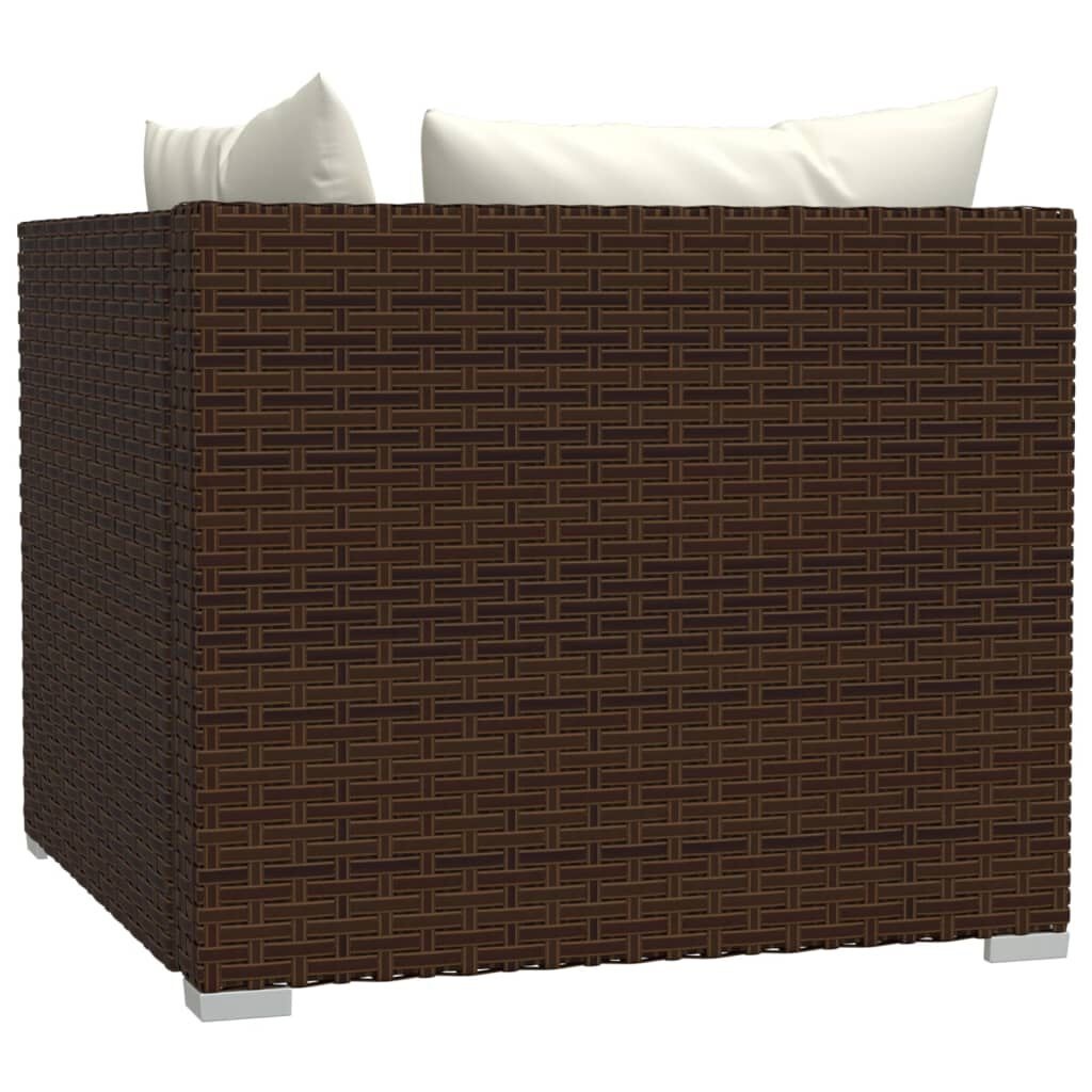 VidaXL Tweezitsbank, Poly Rattan Bruin - 35% Korting!