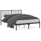 vidaXL Bedframe Metaal Zwart 140x190 cm - 55% Korting!