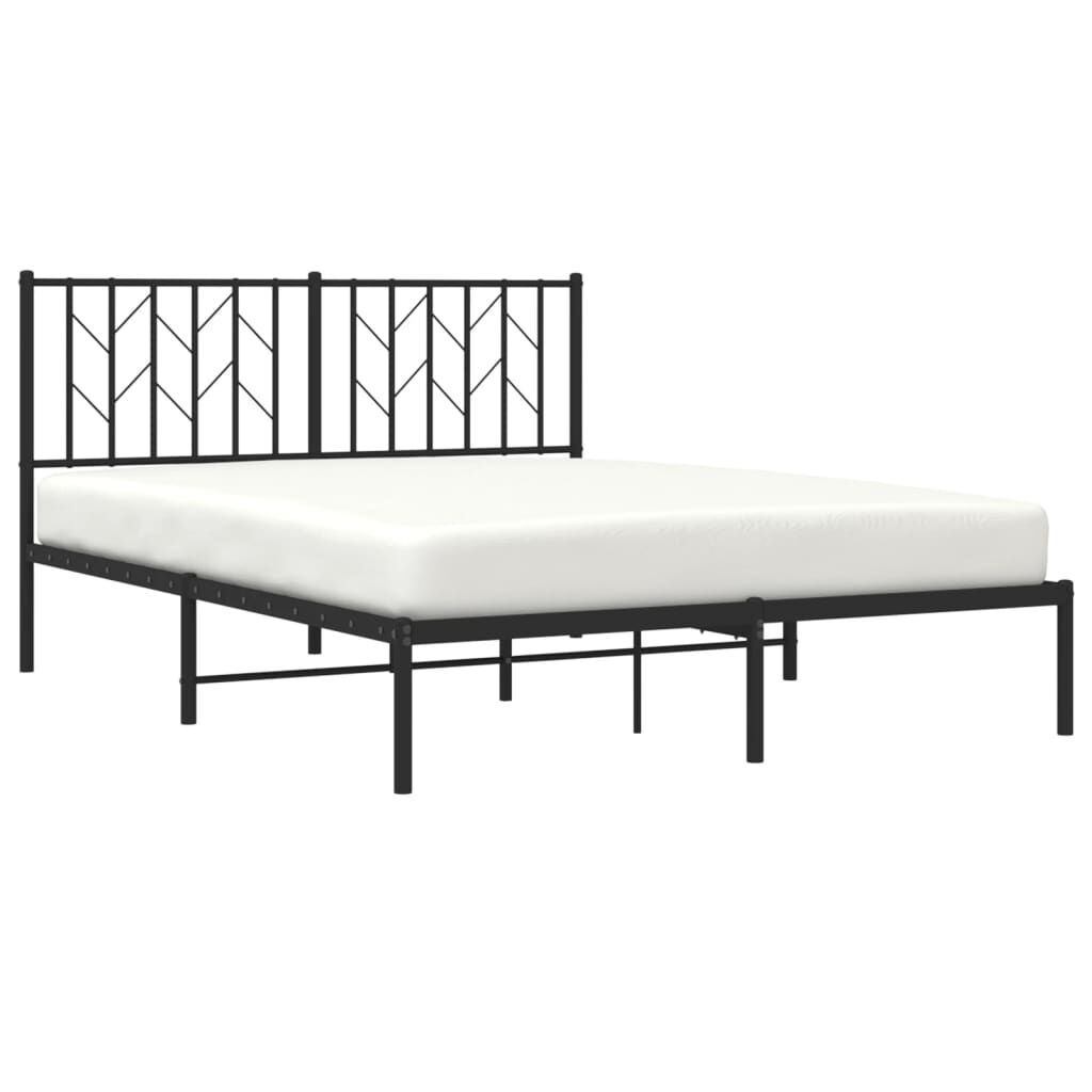 vidaXL Bedframe Metaal Zwart 140x190 cm - 55% Korting!