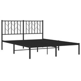 vidaXL Bedframe Metaal Zwart 140x190 cm - 55% Korting!