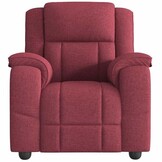 vidaXL Fauteuil stof wijnrood - 35% Korting - Verstelbaar