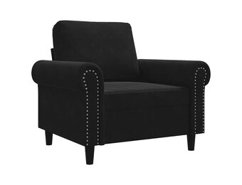 vidaXL Fauteuil Fluweel Zwart - 35% Korting!